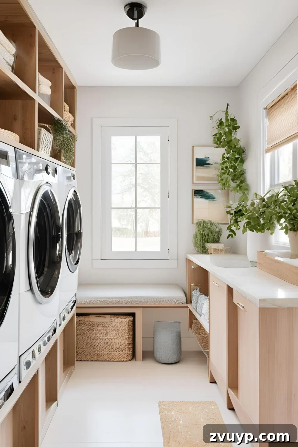 The Clever Laundry Room: Space-Saving Secrets Revealed 12 waist-level washer and dryer