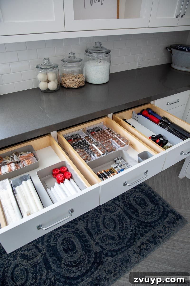 The Clever Laundry Room: Space-Saving Secrets Revealed 13 laundry room storage drawers