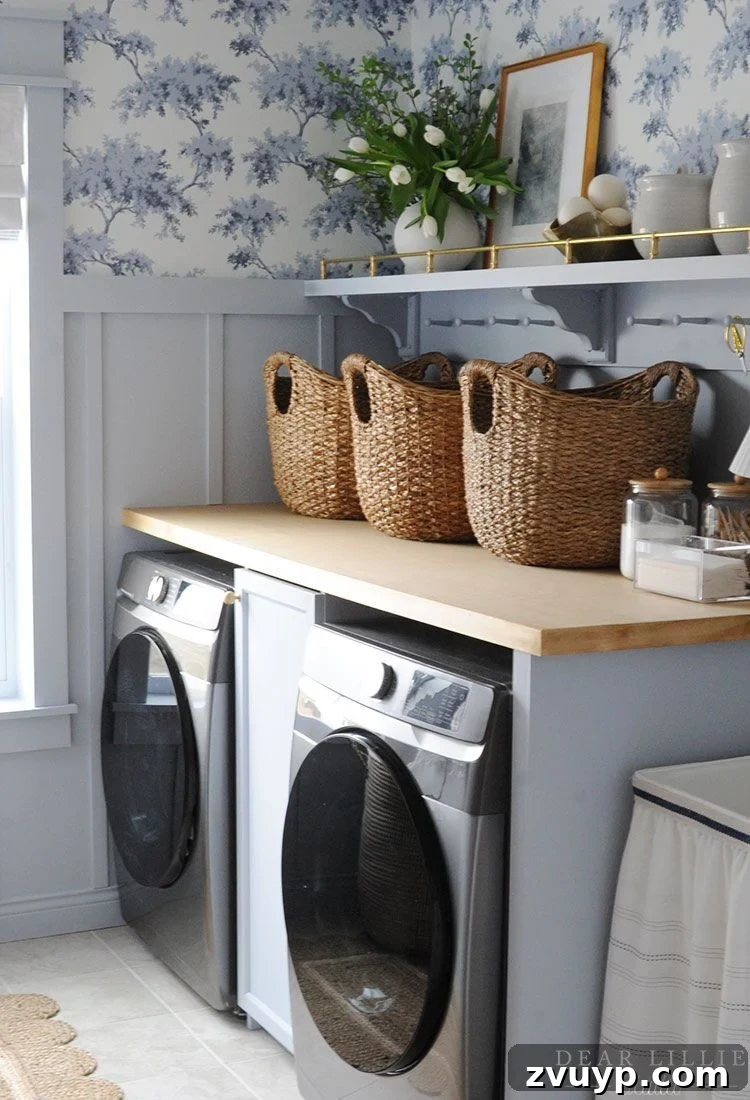The Clever Laundry Room: Space-Saving Secrets Revealed 22 laundry room wallpaper and color