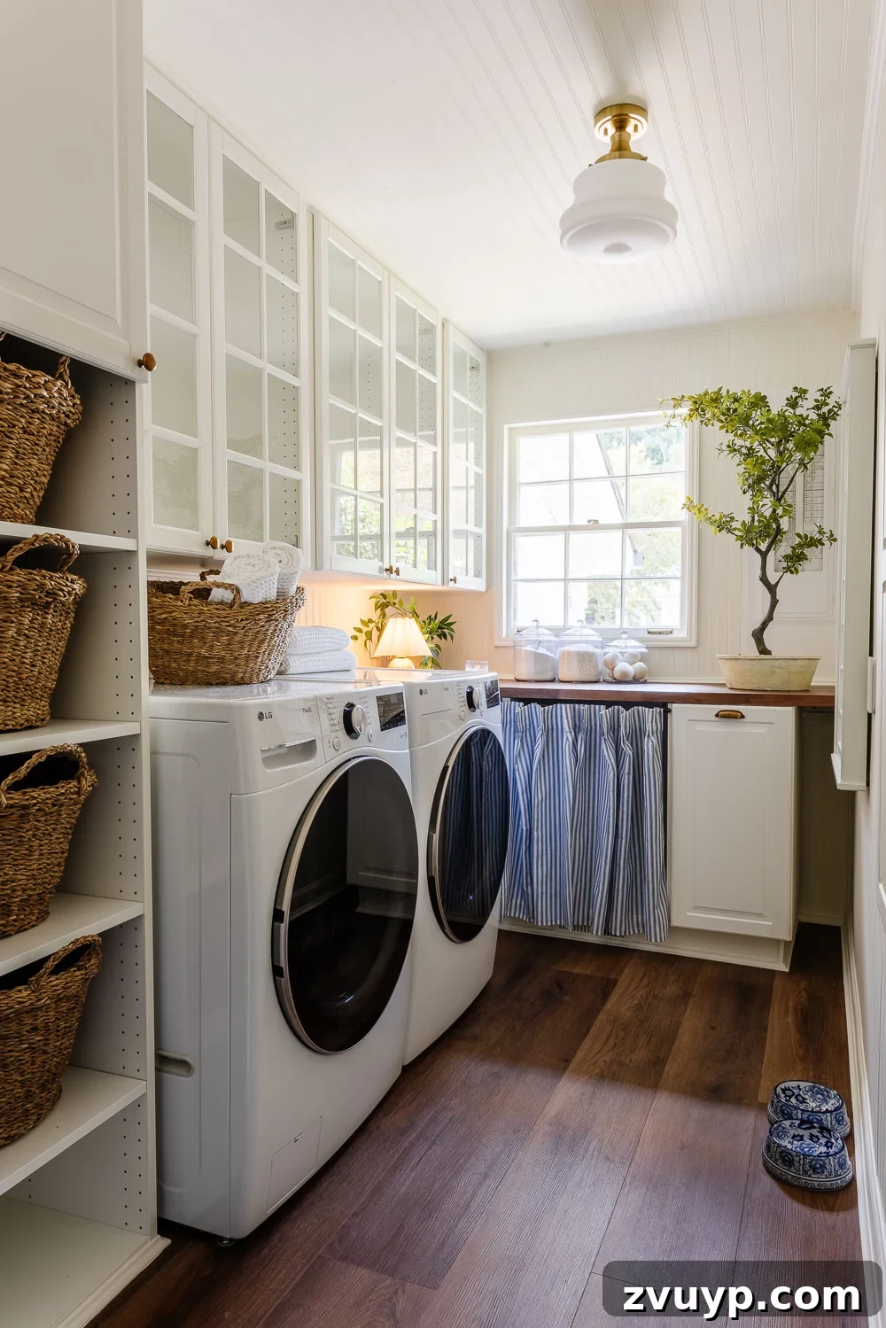 Narrow Laundry Room: Maximizing Every Inch 5 narrow laundry room layout with IKEA cabinets with vintage Nancy Meyers style