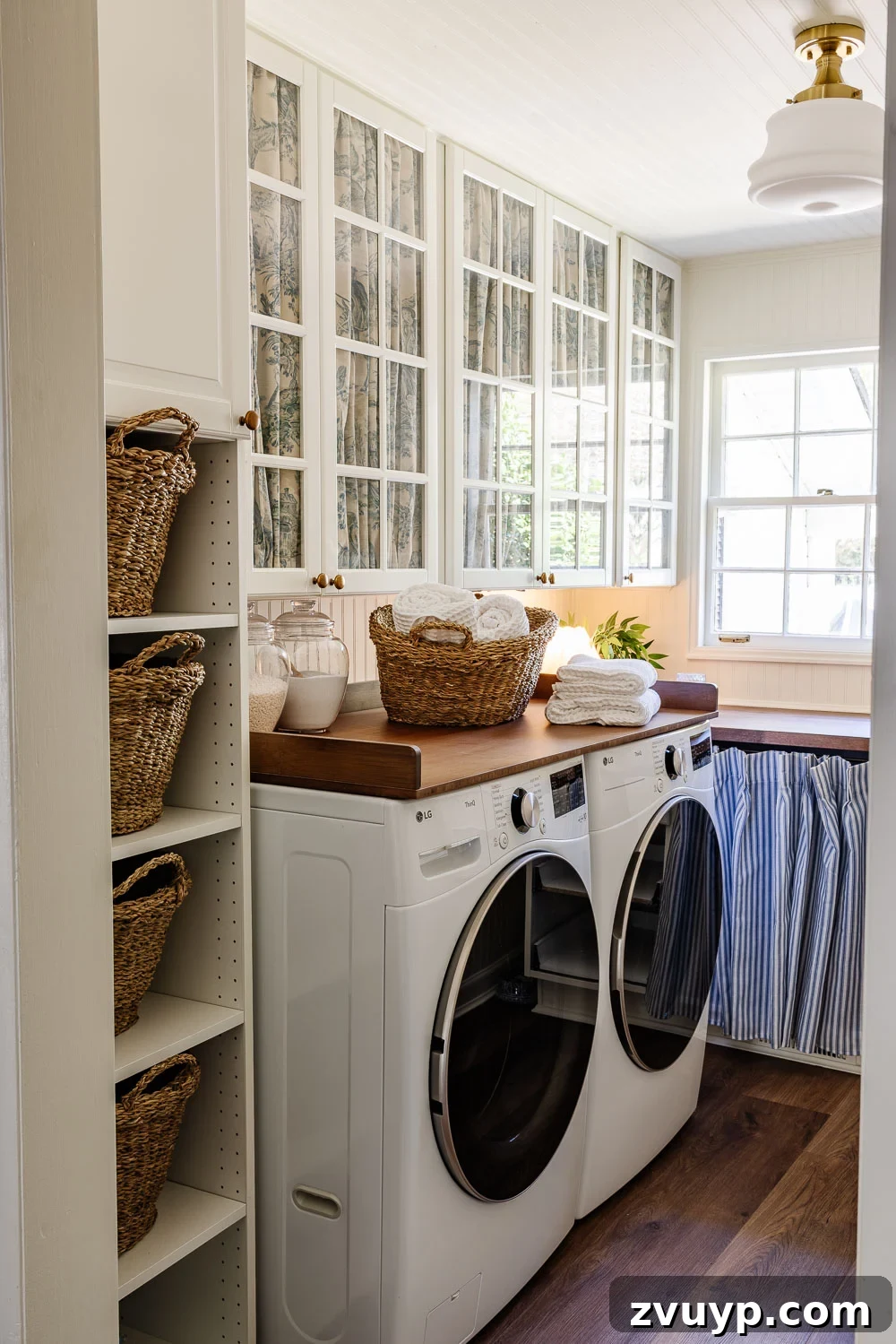Chic No-Sew Fabric Doors: Clutter Control 19 No Sew DIY Fabric Cabinet Doors That Hide Clutter in Style