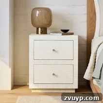 Clever Nightstands: Elevating Tiny Bedrooms with Smart Designs 16 Contemporary slim nightstand with clean lines
