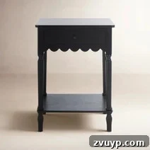 Clever Nightstands: Elevating Tiny Bedrooms with Smart Designs 18 Geometric design slim bedside table