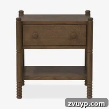 Clever Nightstands: Elevating Tiny Bedrooms with Smart Designs 20 Minimalist slim bedside table in light wood