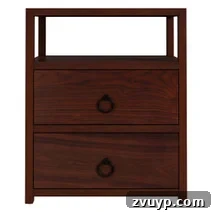 Clever Nightstands: Elevating Tiny Bedrooms with Smart Designs 6 Wooden slim bedside table with a single drawer