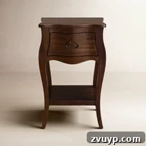 Clever Nightstands: Elevating Tiny Bedrooms with Smart Designs 8 Traditional slim bedside table with a subtle design