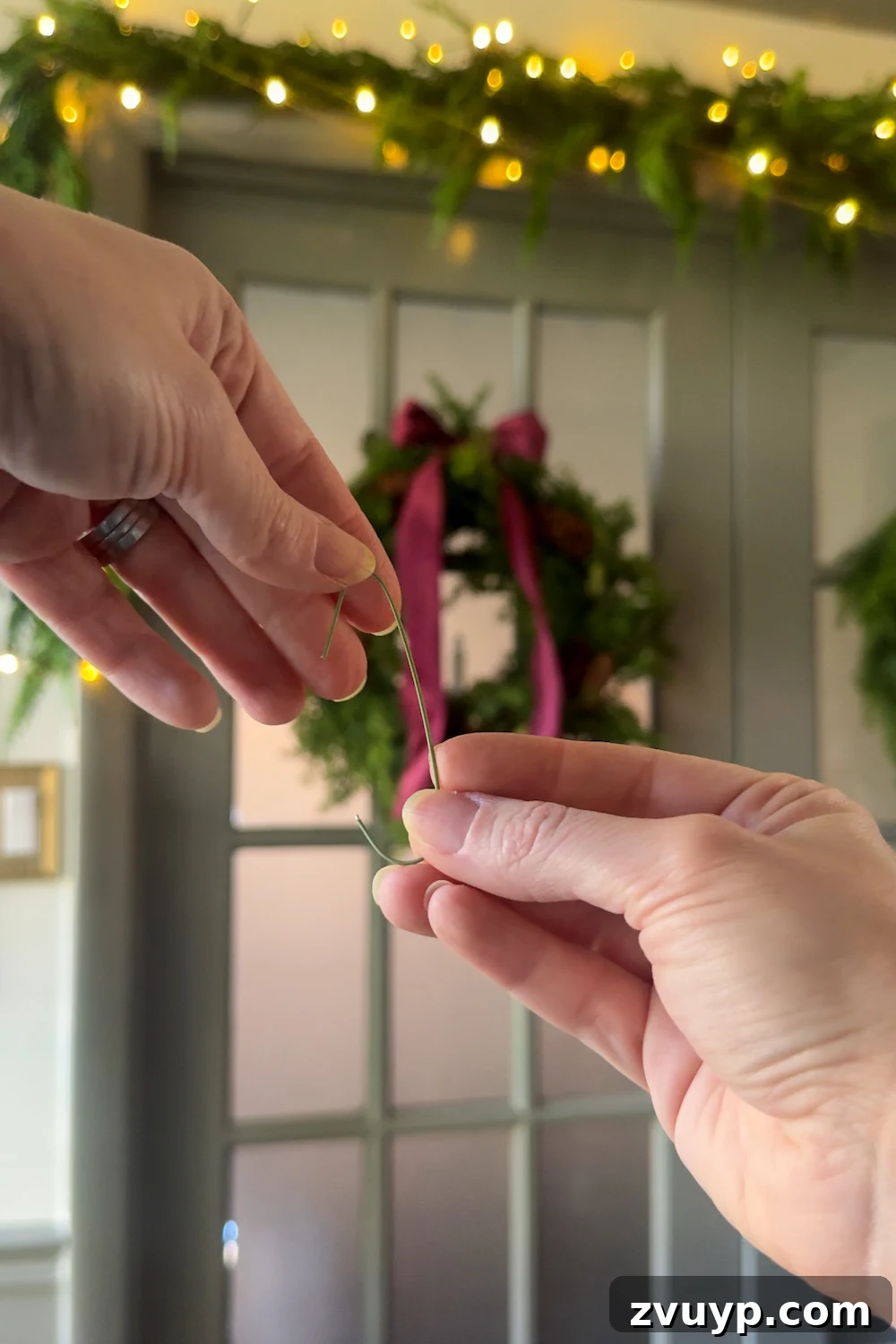 Hang Garland Over Any Doorway Damage-Free and Custom 13 how to hang doorway garland inside with no damage for Christmas