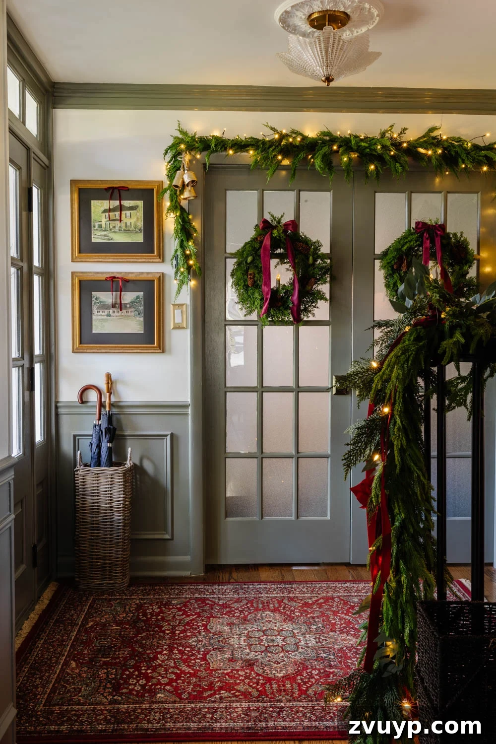 Hang Garland Over Any Doorway Damage-Free and Custom 4 how to hang doorway garland inside with no damage for Christmas