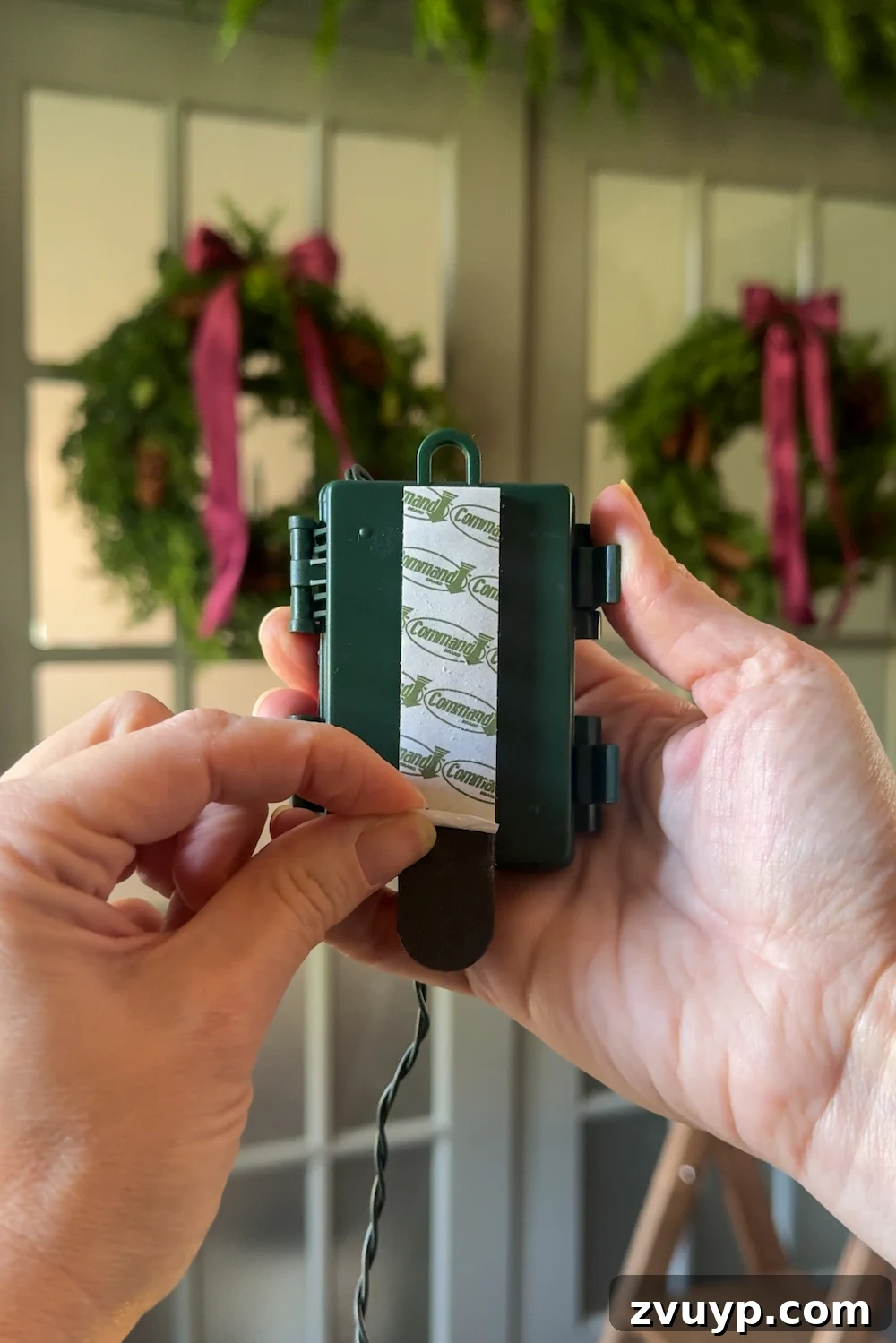 Hang Garland Over Any Doorway Damage-Free and Custom 9 how to hang doorway garland inside with no damage for Christmas