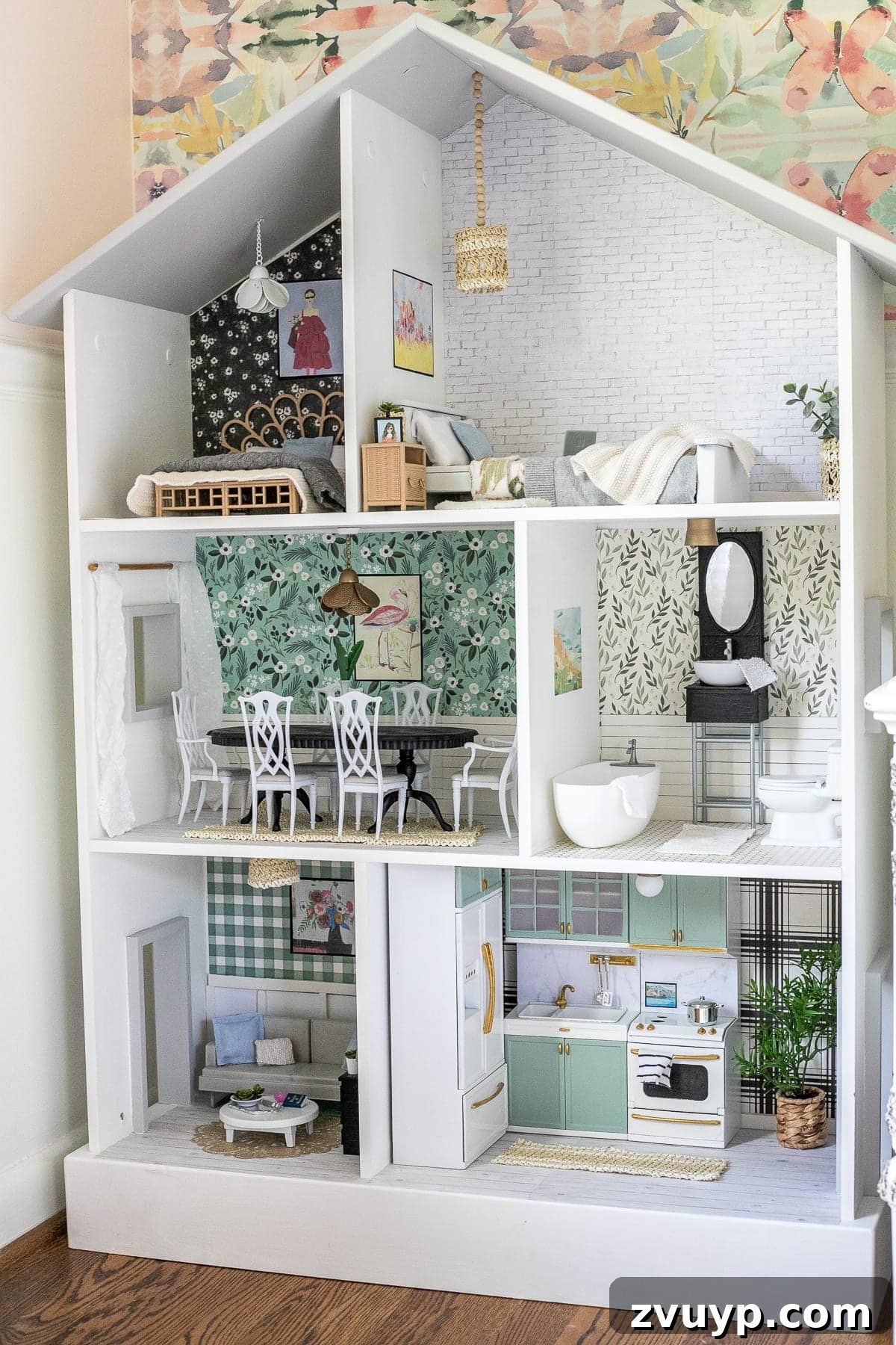 100 Heartfelt Gifts That Cost Nothing 3 Free gift idea: DIY bookshelf dollhouse from recycled materials