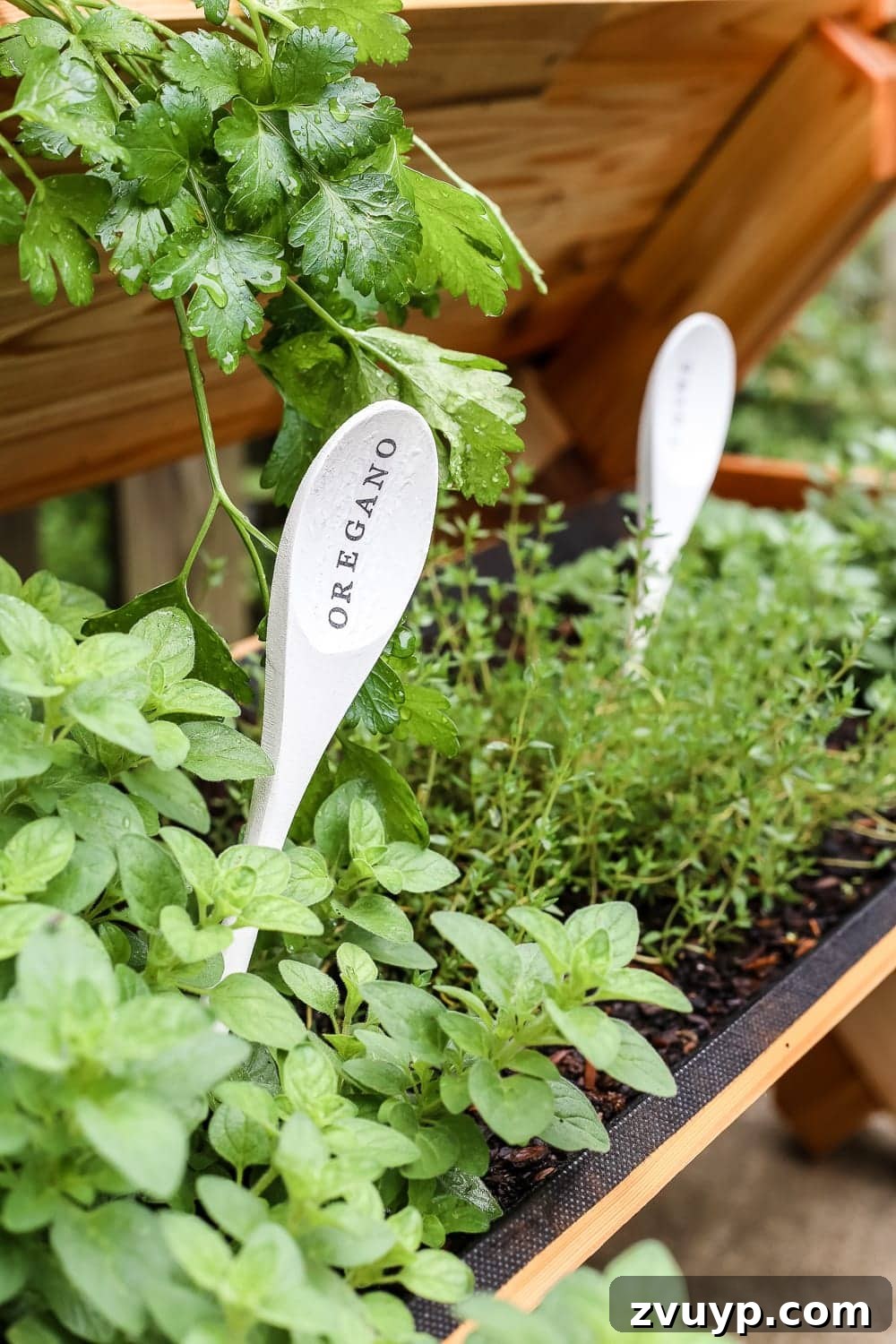 100 Heartfelt Gifts That Cost Nothing 5 Free gift idea - DIY herb garden markers from repurposed wooden spoons