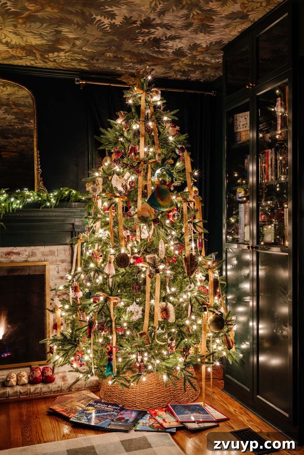 Enchanted Yuletide Candlelight Stroll 2025 19 Sentimental Christmas tree with family ornaments glowing at night