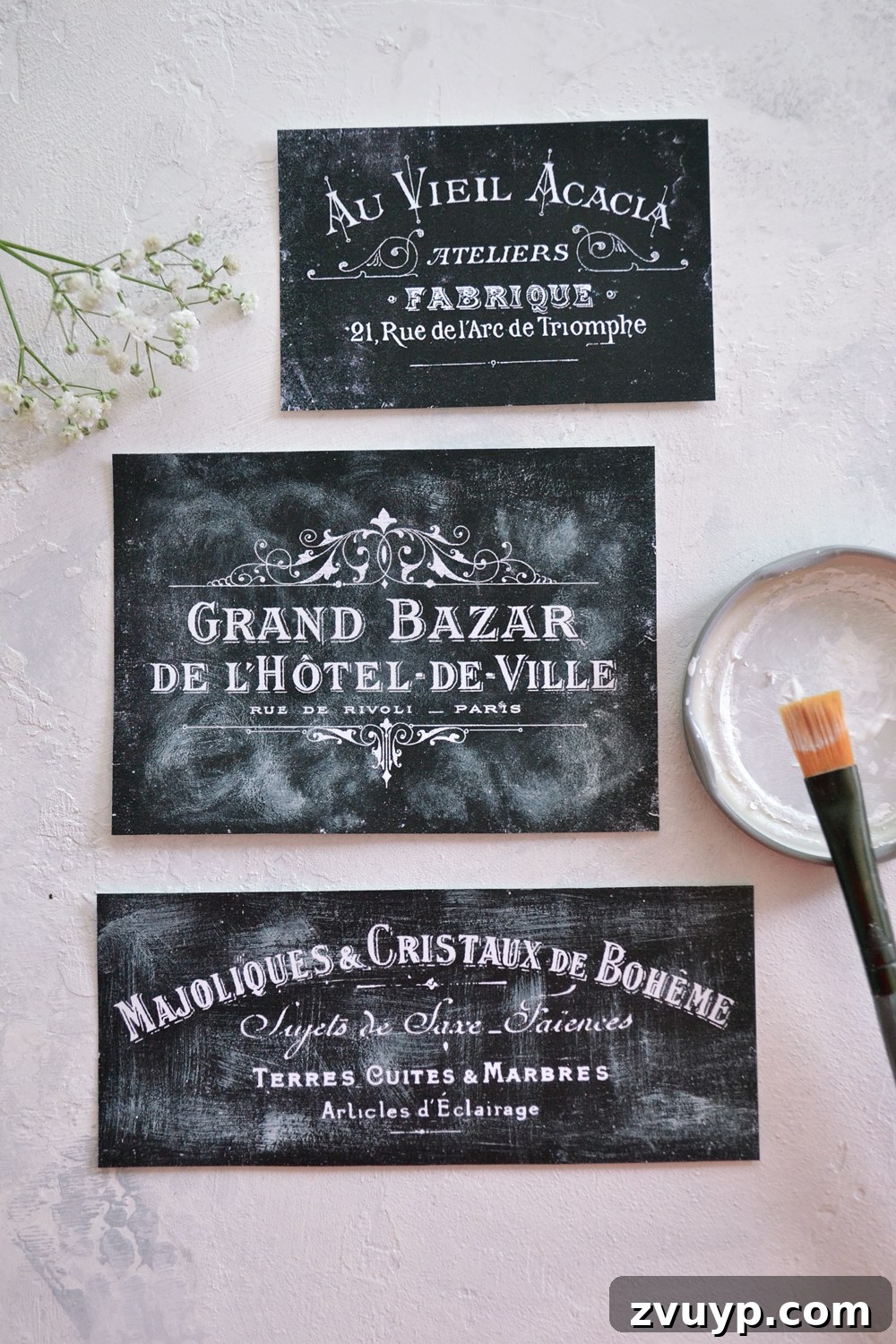 Chic French Printable Chalkboard Labels Free 14 Various distressed looks on French Chalkboard Labels with dry brush effects
