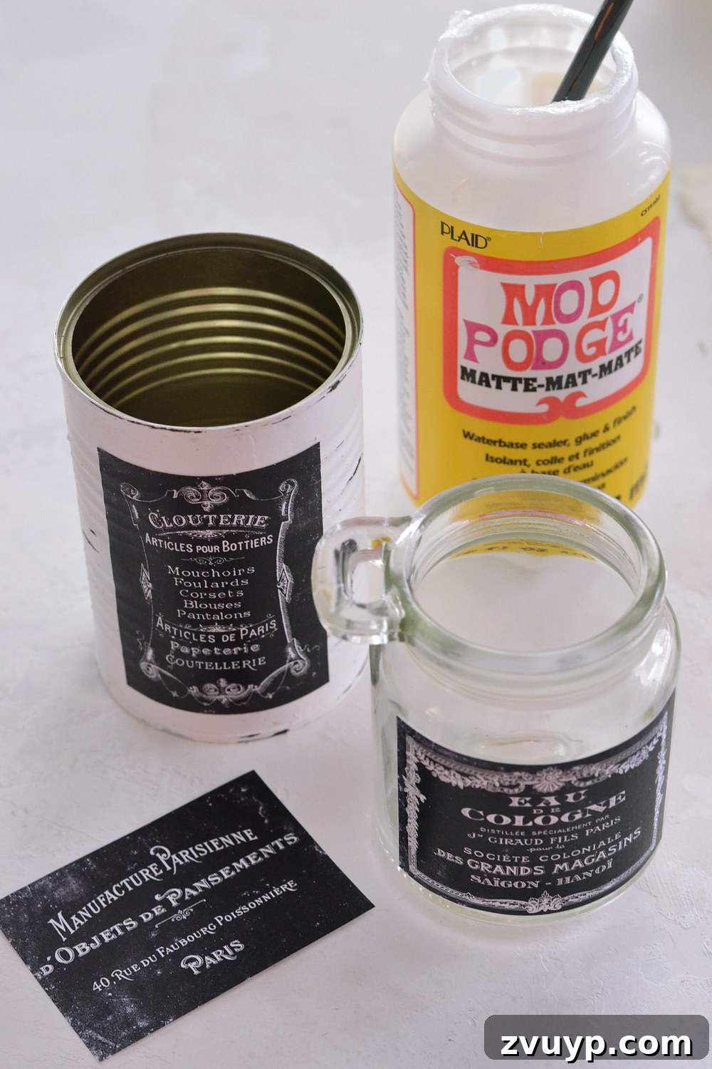 Chic French Printable Chalkboard Labels Free 15 Applying French chalkboard labels to upcycled tin cans and jars