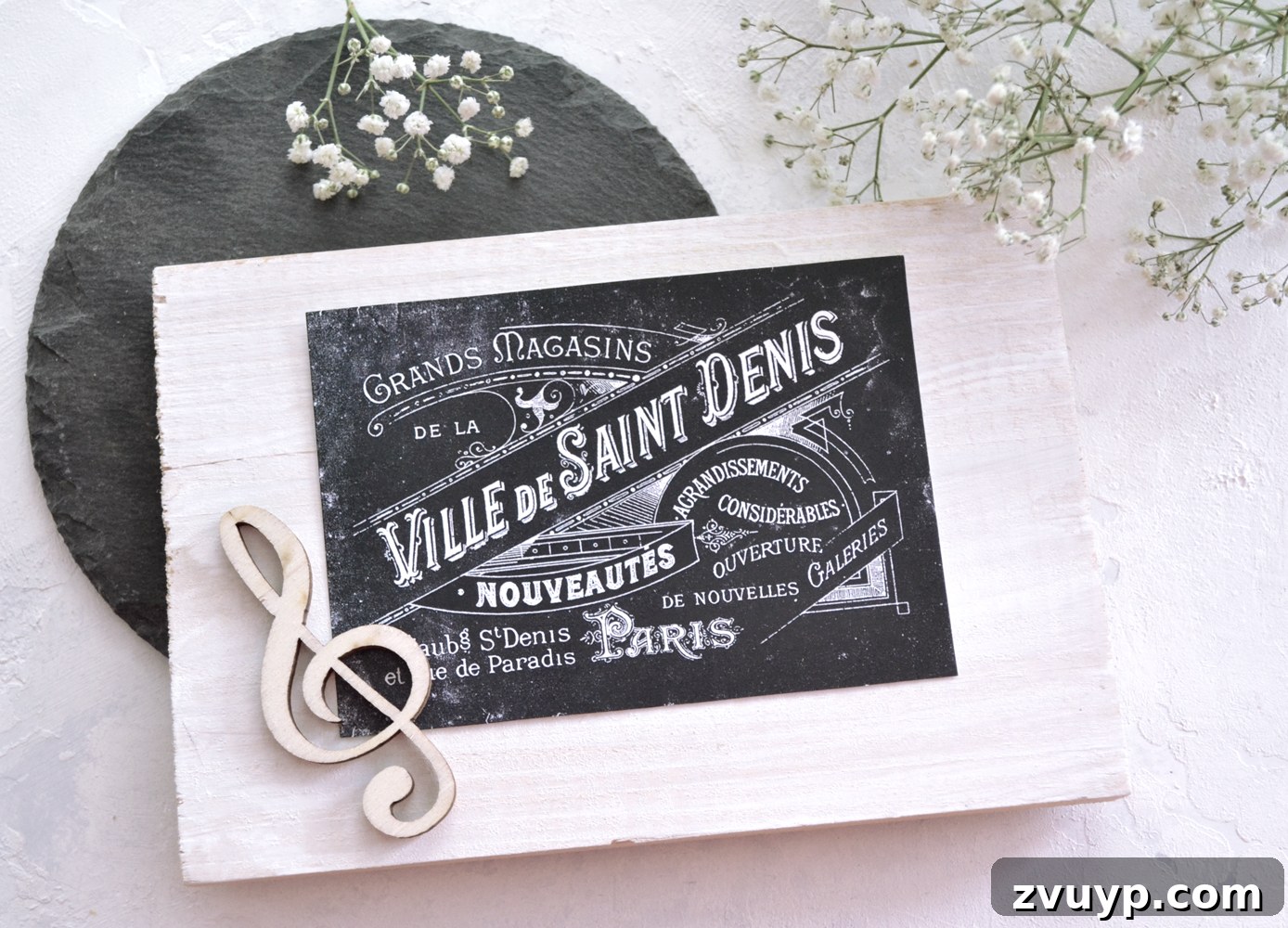 Chic French Printable Chalkboard Labels Free 21 Close-up of a French Chalkboard Label on a decorative box