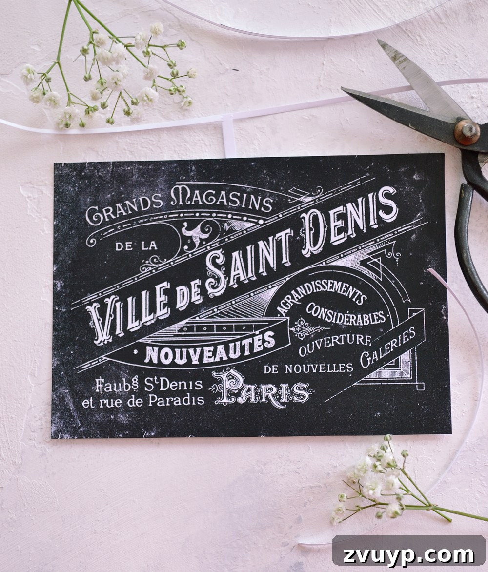 Chic French Printable Chalkboard Labels Free 5 Close-up of a Beautiful French Chalkboard Label Design