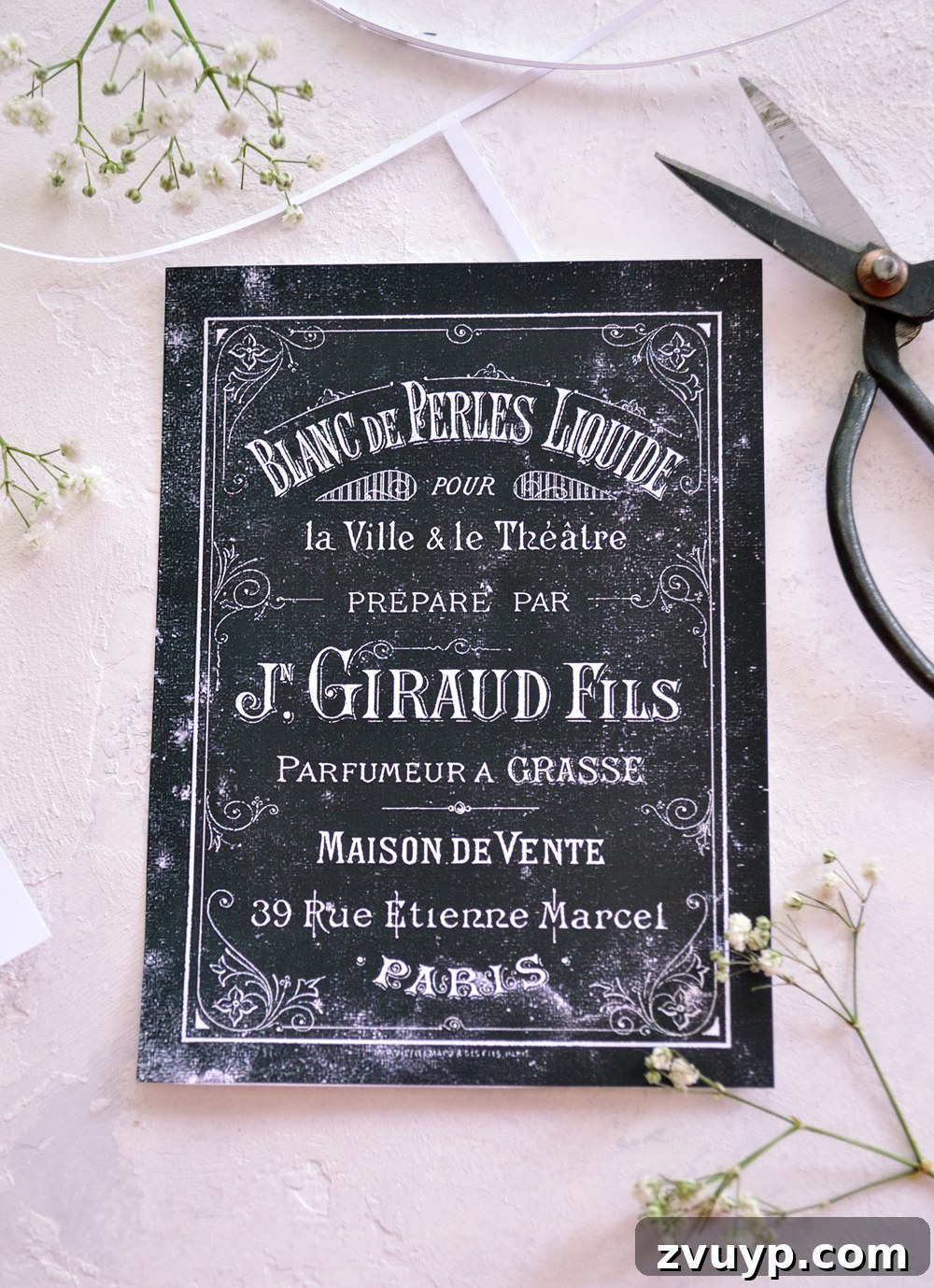 Chic French Printable Chalkboard Labels Free 8 Beautifully displayed French Chalkboard Label on a decorative item
