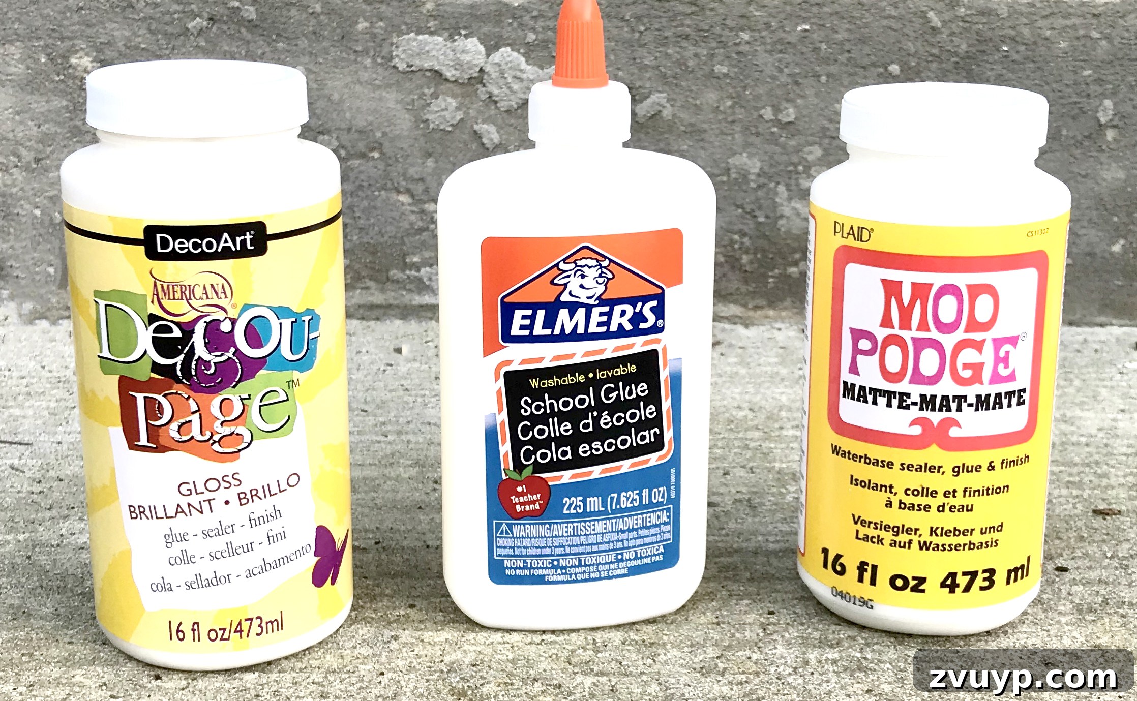 The Ultimate Guide to Decoupage Glue 4 Various types of decoupage mediums