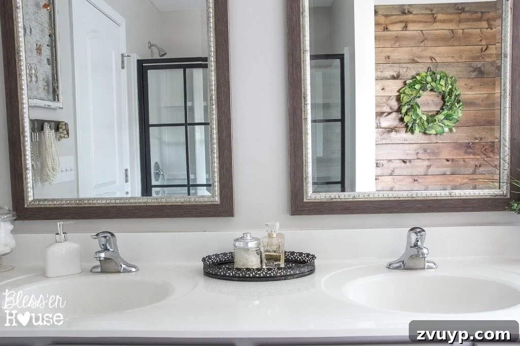Long Narrow Bathroom Layout Showcasing Industrial Shower and Wood Wall