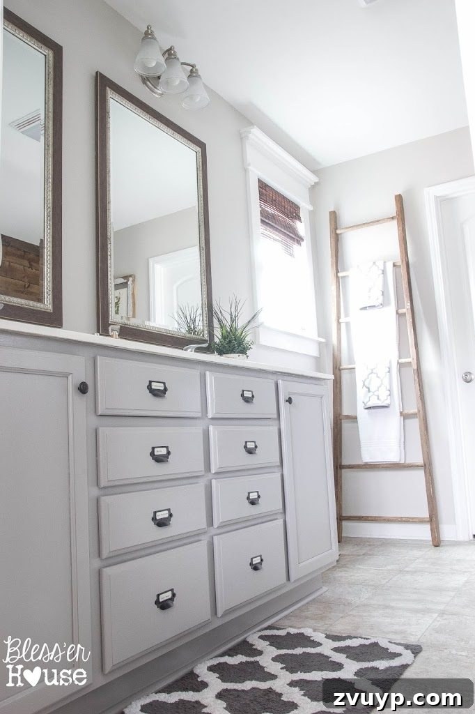 Final Master Bathroom Makeover: Rustic Industrial Style