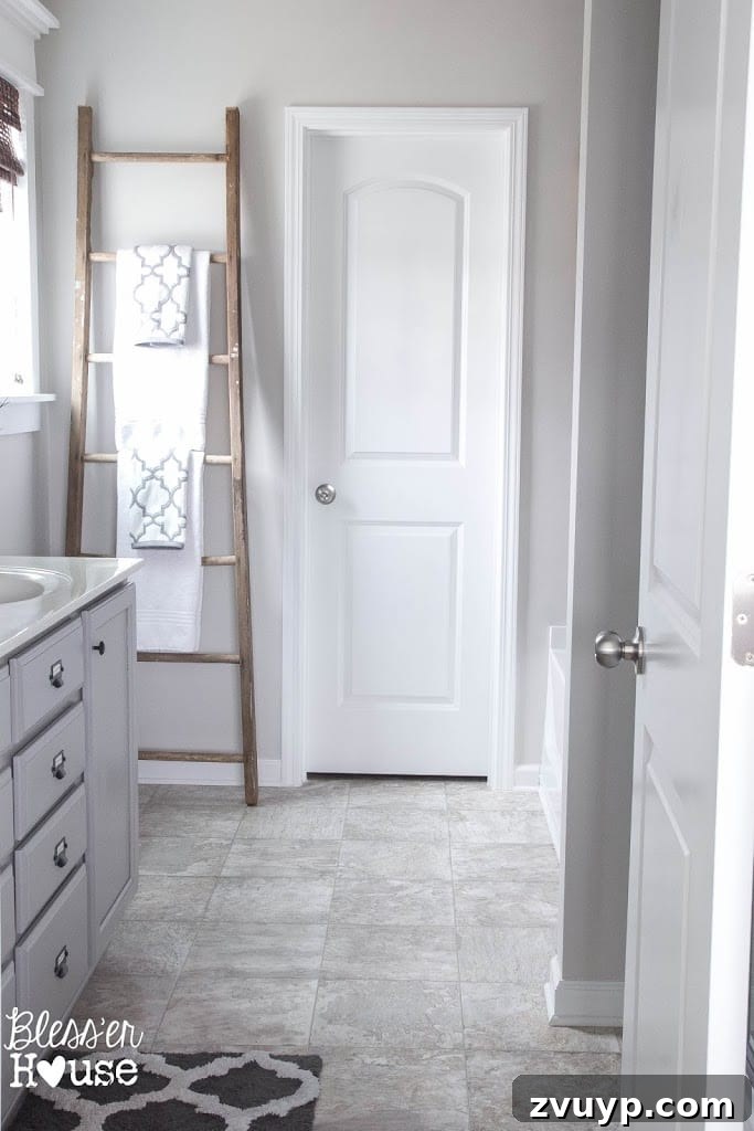 After: Rustic Industrial Bathroom Makeover with Designer Touches on a Budget