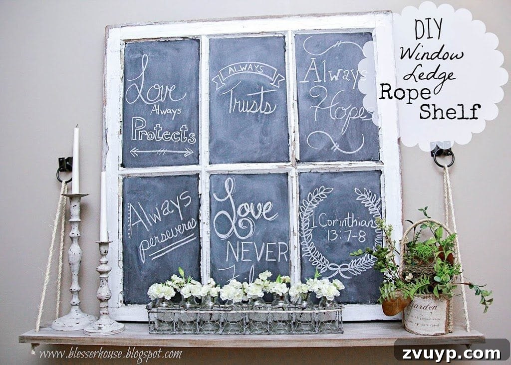 DIY Rustic Shelf Decor