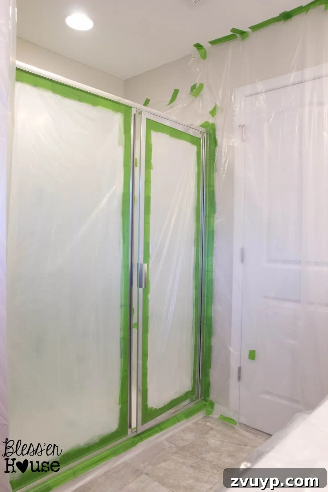 How NOT to Paint a Shower Door (And How to Fix Spray Paint Mistakes) | Bless'er House