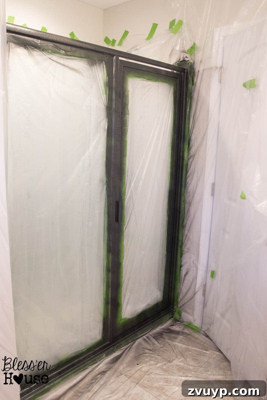 How NOT to Paint a Shower Door (And How to Fix Spray Paint Mistakes) | Bless'er House