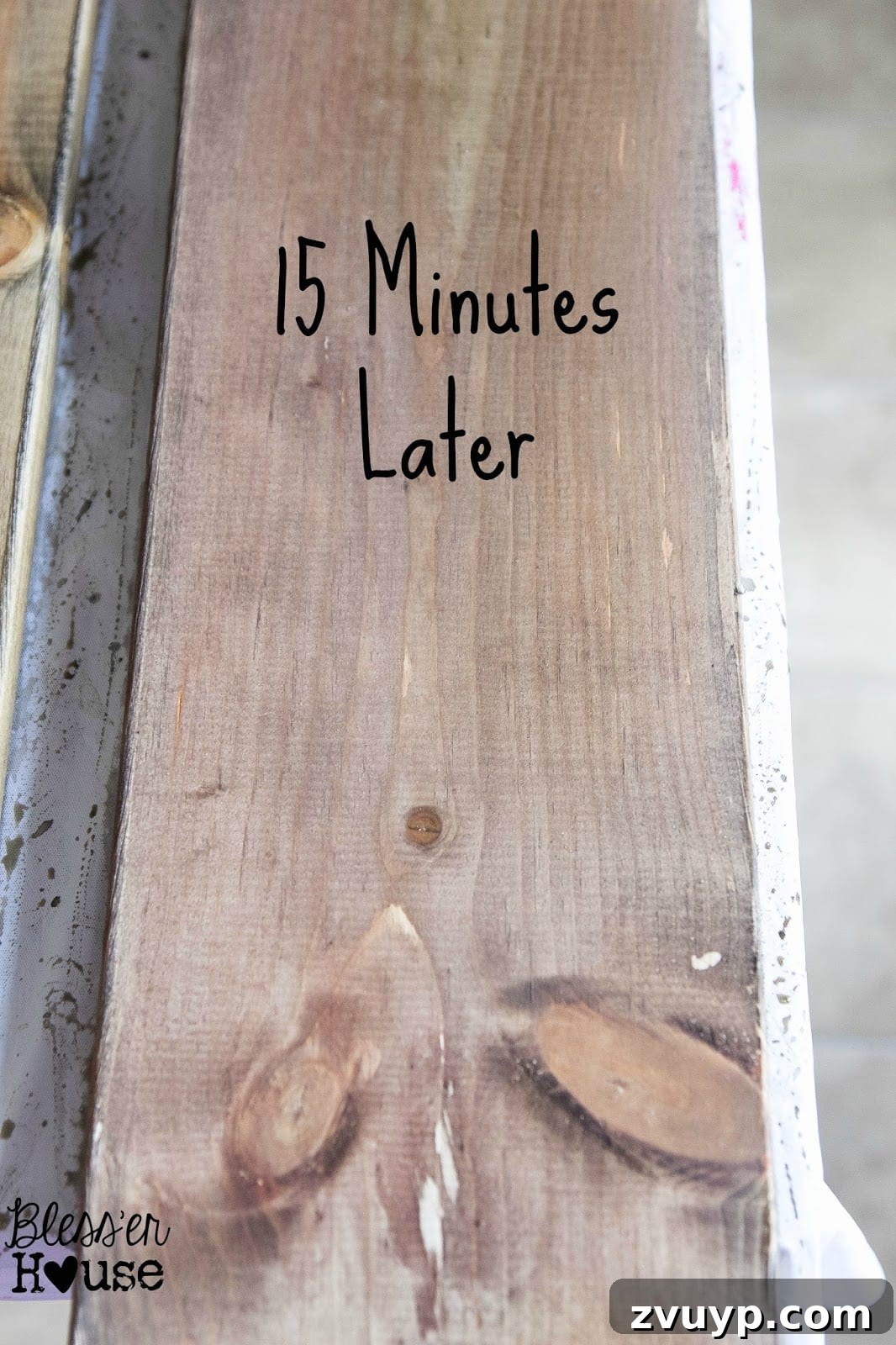 Simple Vinegar and Steel Wool Wood Stain Recipe 10 Within 15 minutes, this all-natural wood stain has matured into a deep, aged gray, achieving a truly authentic weathered appearance.
