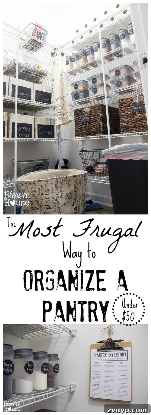 Organized pantry with various containers