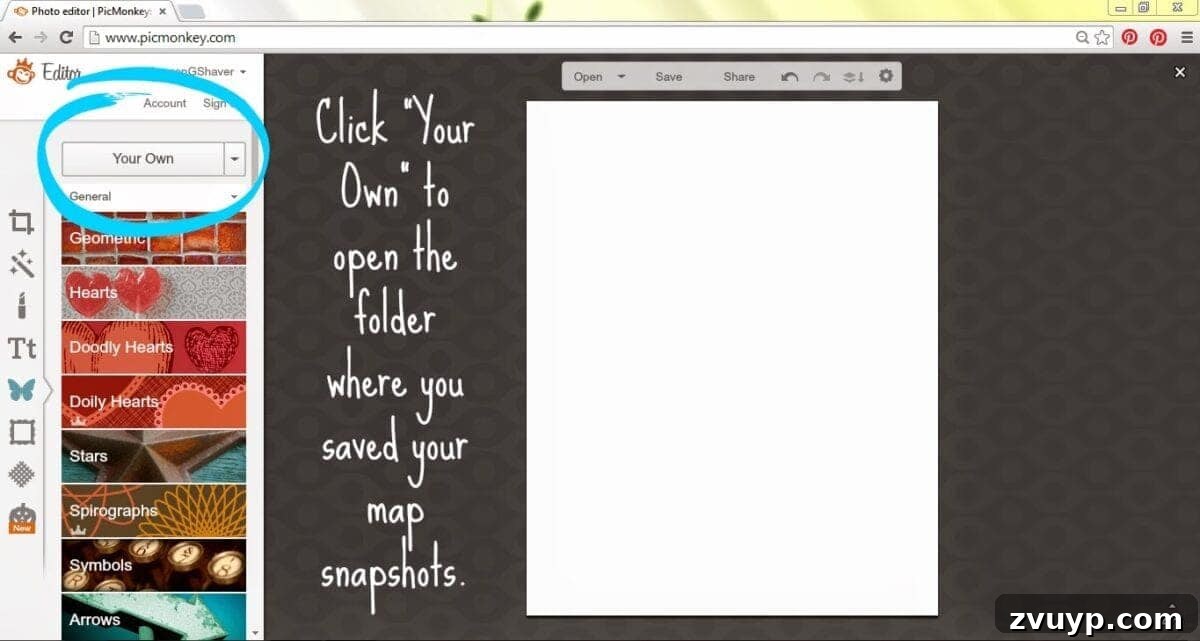PicMonkey interface showing the Overlays tab selected.