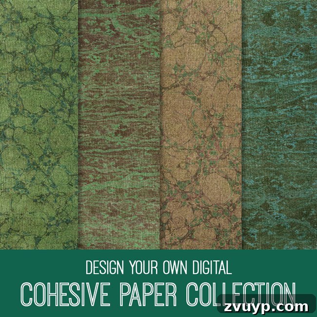 Graphics Fairy Premium Members Peacock Hues Ephemera Collection 5 PSE Tutorial: Design Your Own Digital Cohesive Paper Collection by Rita from The Coffee Shop Blog