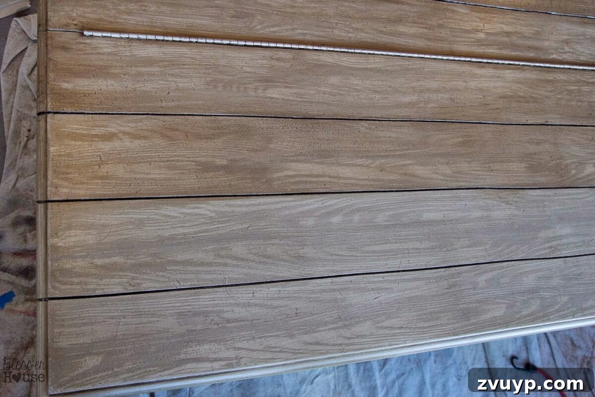 Faux Reclaimed Wood Table Top How-To