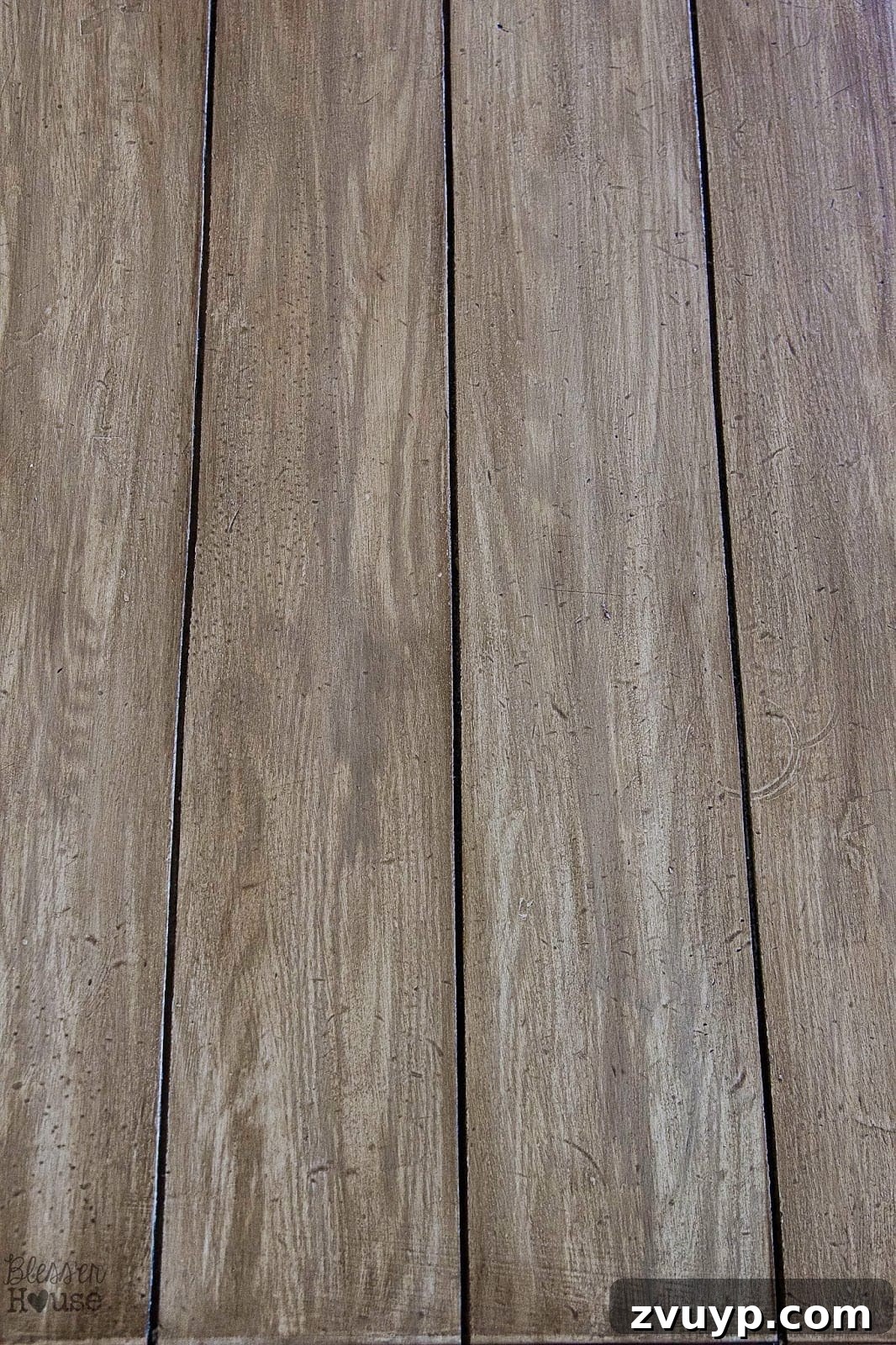 Faux Reclaimed Wood Table Top How-To