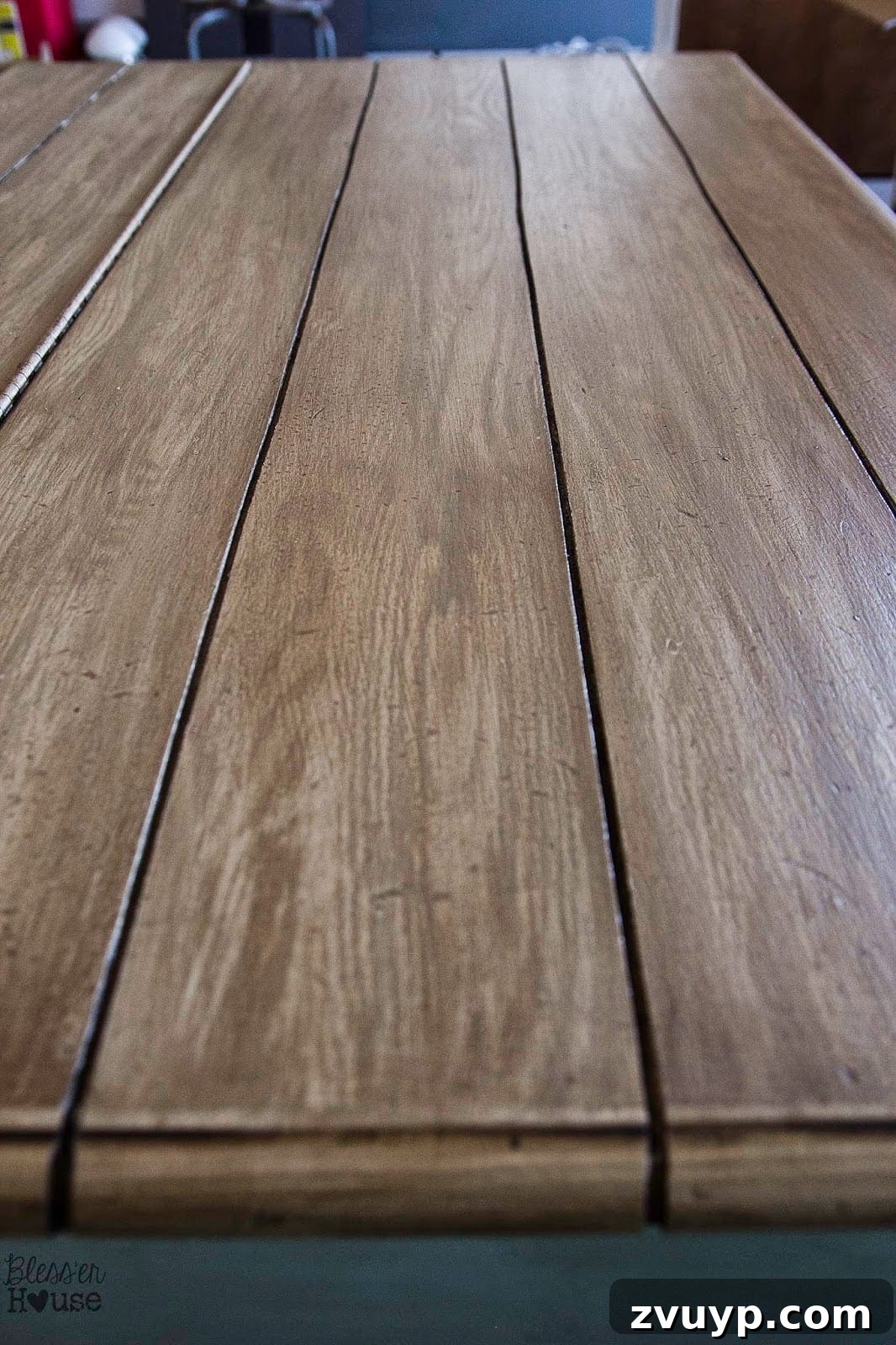 Faux Reclaimed Wood Table Top How-To