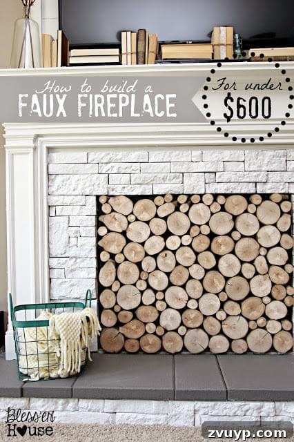 DIY Faux Fireplace Project