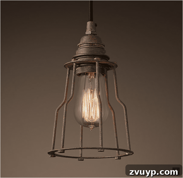 Restoration Hardware Industrial Cage Pendant Comparison