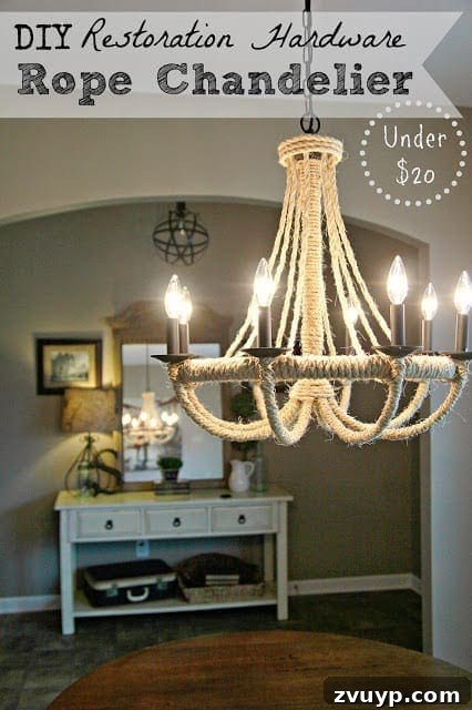 DIY Rope Chandelier