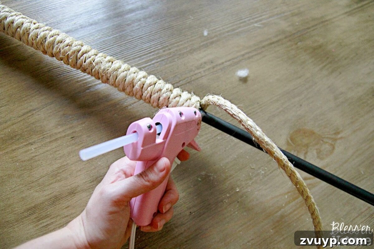 Sisal Rope Wrapping Technique