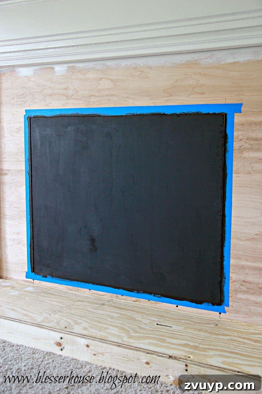 DIY Faux Fireplace Media Console: Finishing the Project 4 Faux Firebox Painted Black