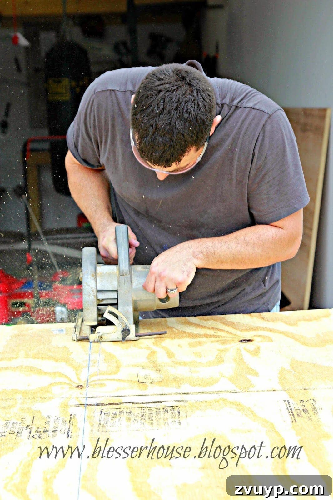 Cutting plywood for hearth top