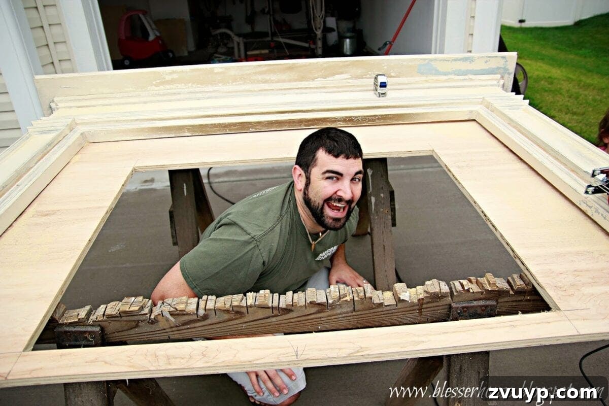 Firebox opening taking shape