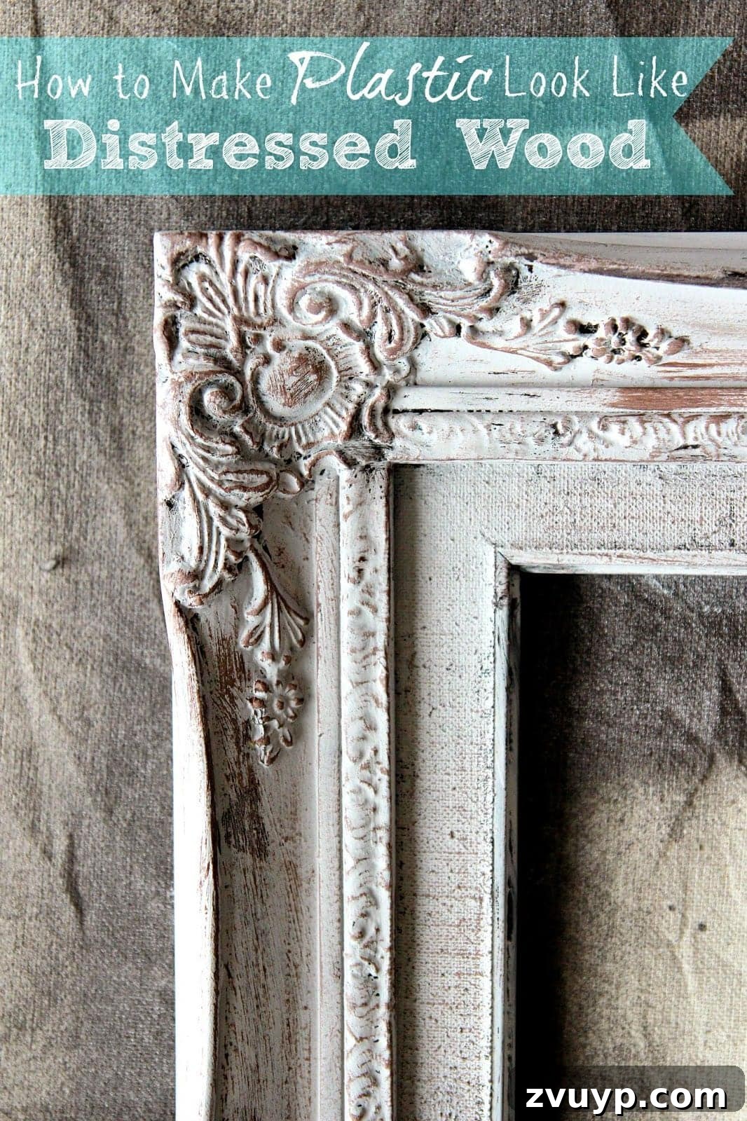 The Simple Trick to Distressing 4 Thrifted Frames 11 distressed plastic frame