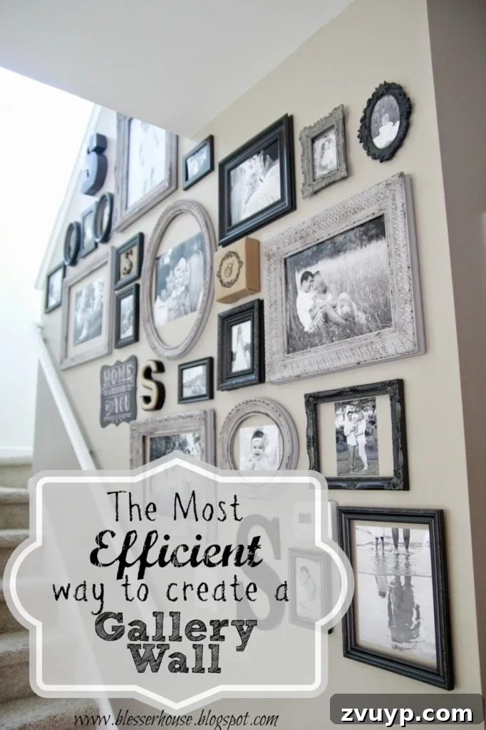 The Simple Trick to Distressing 4 Thrifted Frames 13 gallery-wall