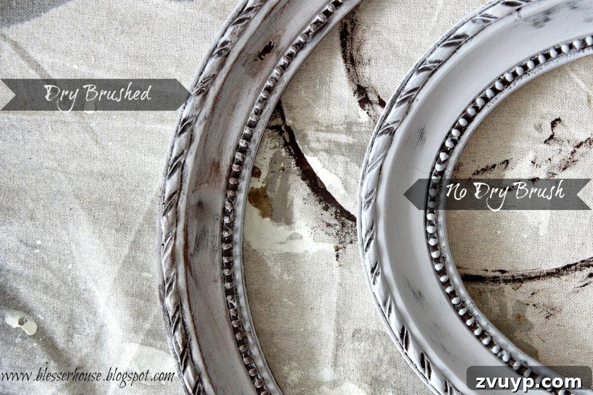 The Simple Trick to Distressing 4 Thrifted Frames 10 distressed frames finished detail