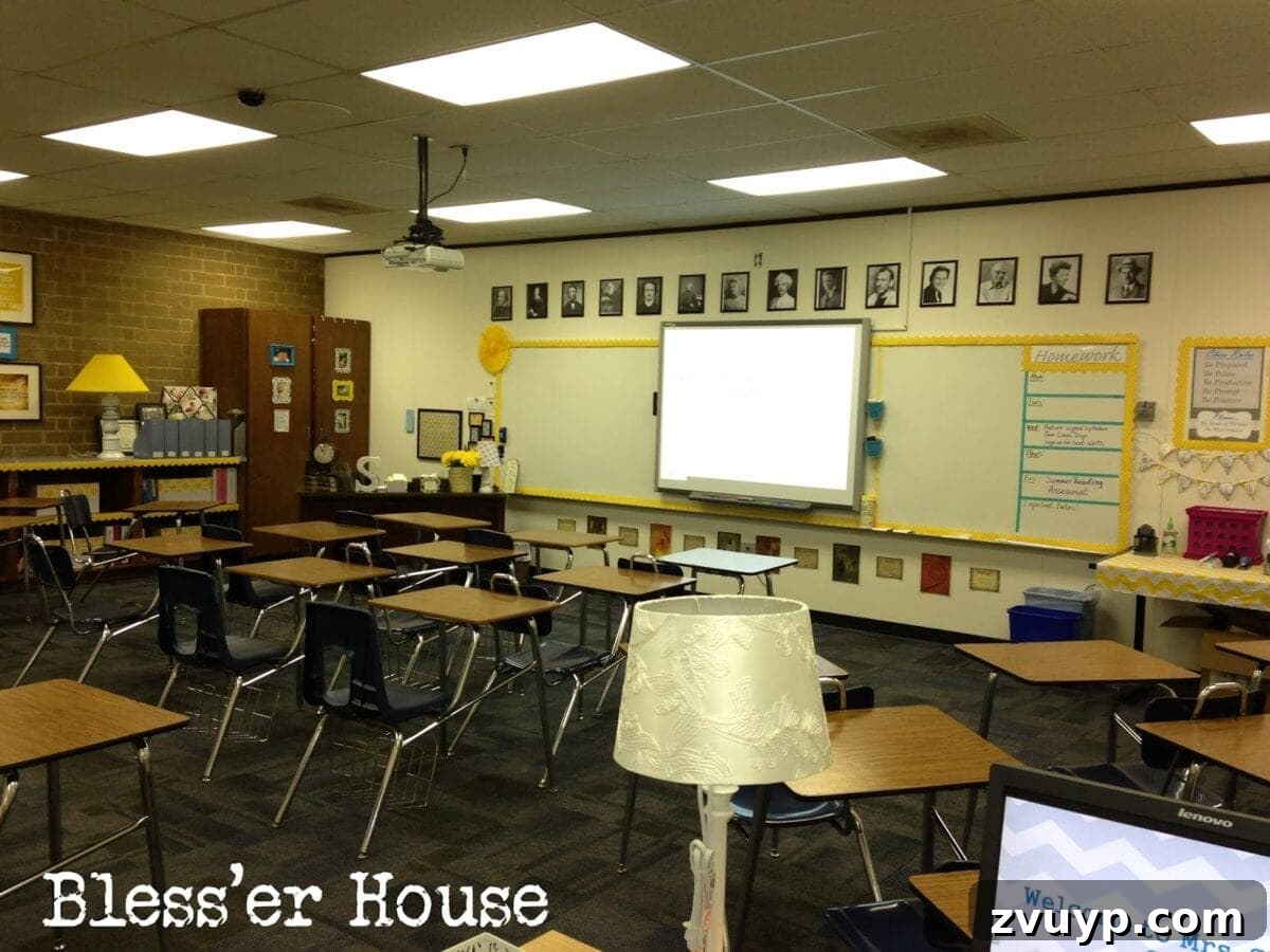 The back computer corner of the classroom, organized and decorated to create a cohesive and welcoming space.