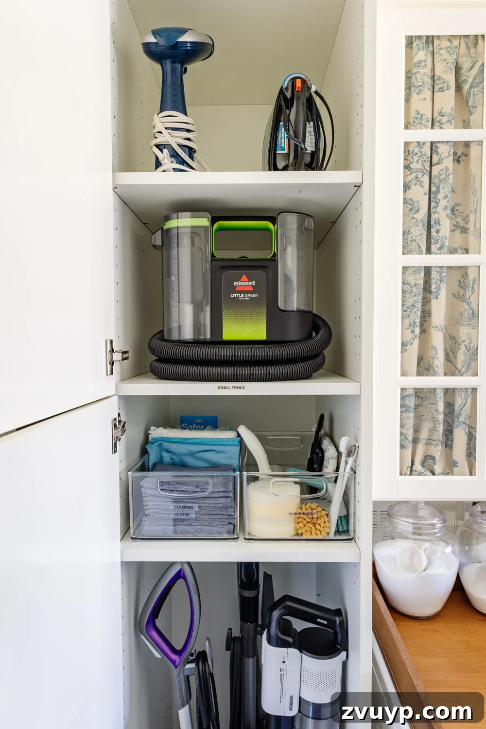 Unlock Hidden Storage in Your Small Laundry Room 11 hidden diy broom cupboard and cleaning supply storage in a laundry room