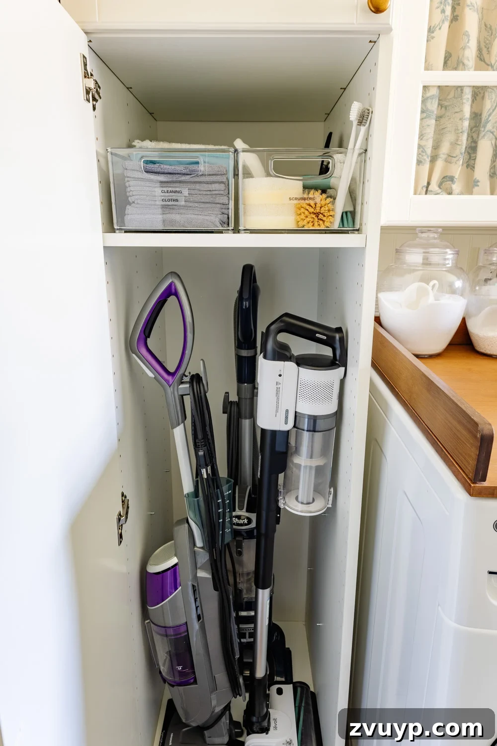 Unlock Hidden Storage in Your Small Laundry Room 10 hidden diy broom cupboard and cleaning supply storage in a laundry room